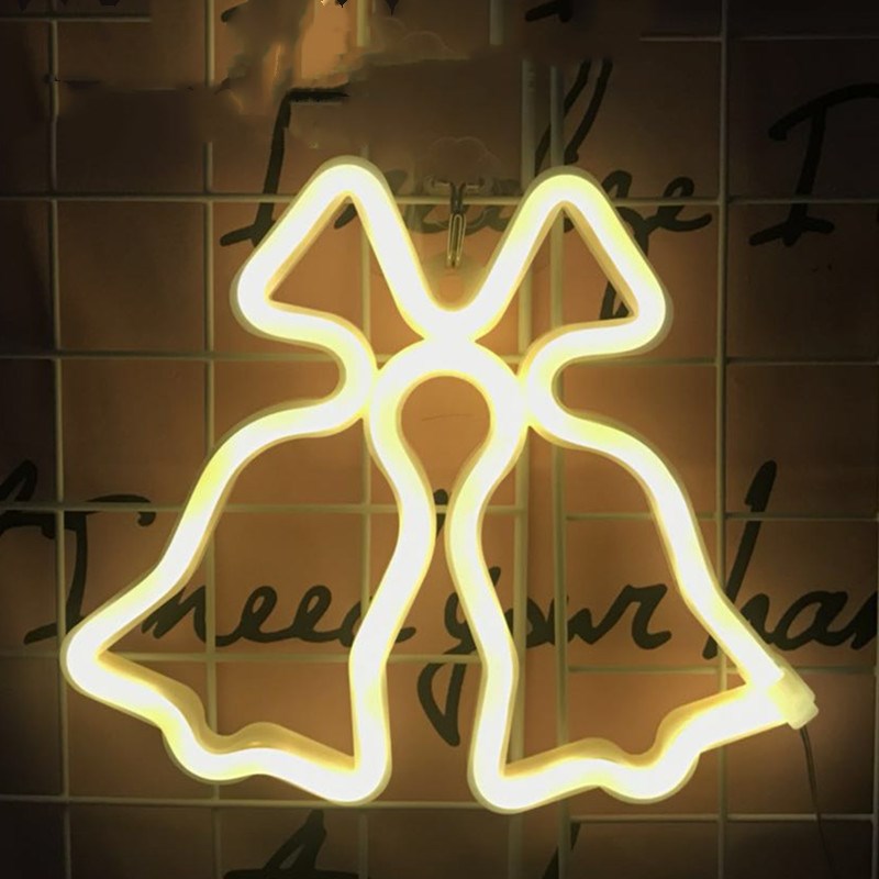 Neon Light Shape Neon Light Shape displayed in a festive scene with various light shapes on decorative trees.