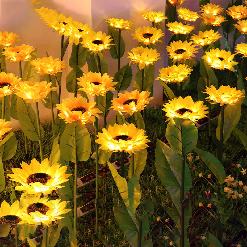 LED Solar Sunflower Lamps LED Solar Sunflower Lamps 