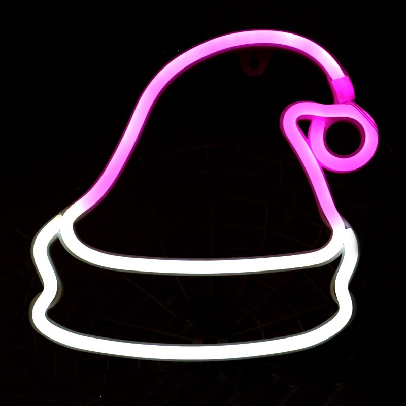 Neon Light Shape Neon Light Shape displayed in a festive scene with various light shapes on decorative trees.
