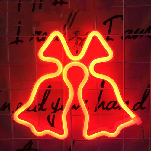 Neon Light Shape Neon Light Shape displayed in a festive scene with various light shapes on decorative trees.