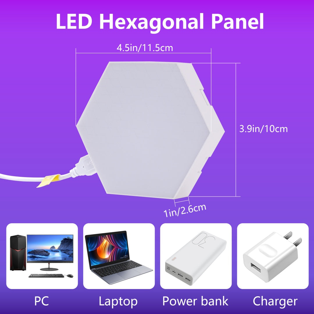RGB hexagon LED wall lights